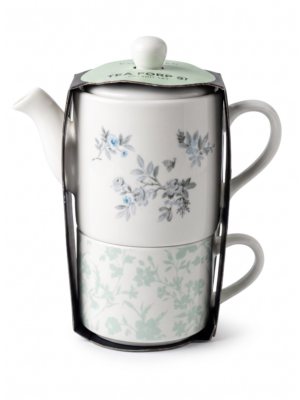 Laura Ashley Tea For One Ceramic Teapot Cup Set Floral New In Box Gift